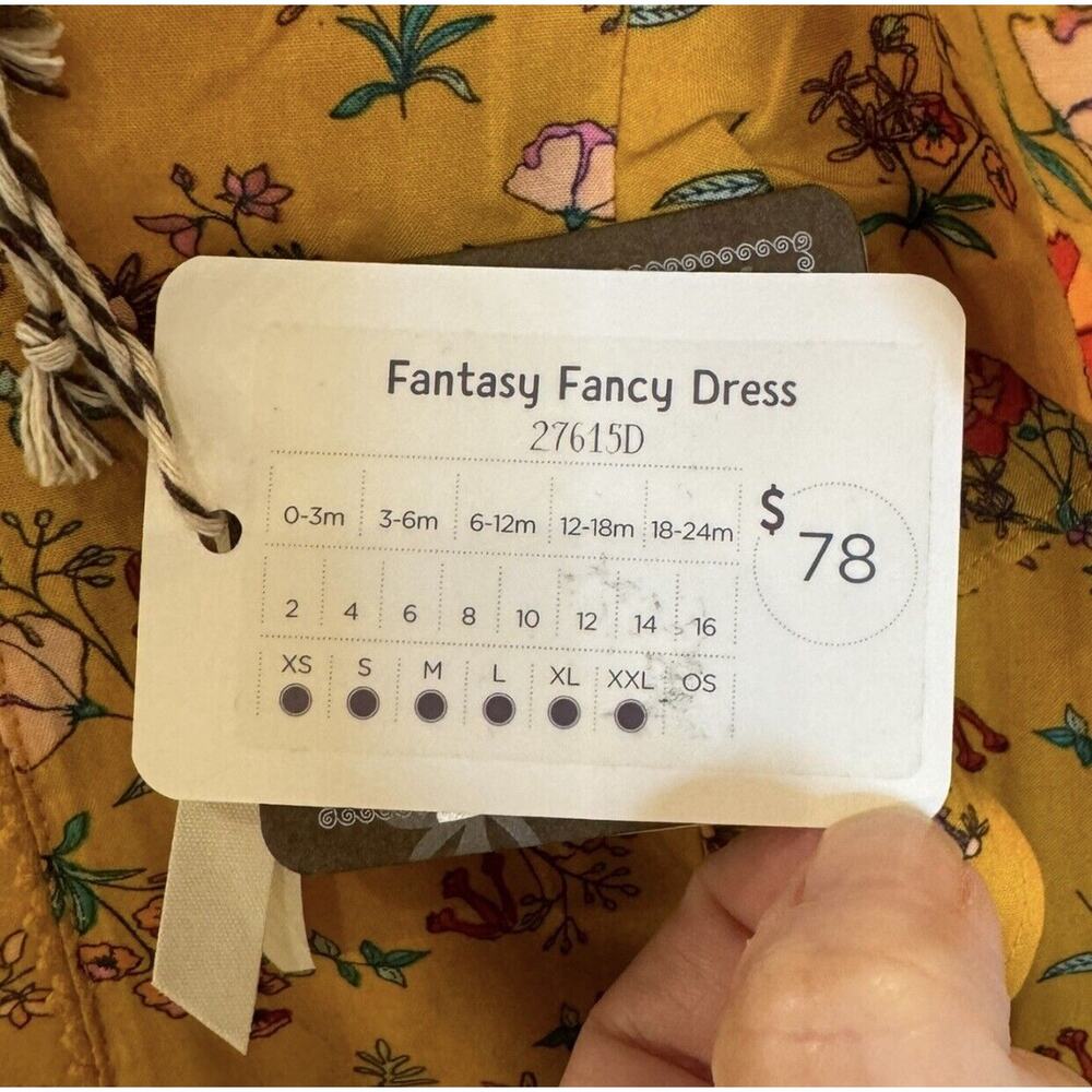 MATILDA JANE Fantasy Fancy Brilliant Daydream Women's S Floral Dress Yellow NWT - Picture 10 of 11